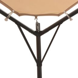 Berkfield Home Gazebo Pavilion Tent Canopy 4x4 m Steel Beige - thumbnail 4