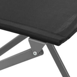 Berkfield Home Folding Outdoor Chairs 4 pcs Black Steel & Textilene - thumbnail 8