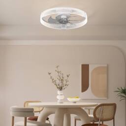 Garwarm LED Dimmable Ceiling Fans with Light & Remote in White - thumbnail 3