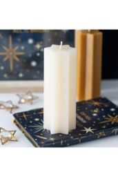 KDMD Cream Starry Night Star Shaped Taper Candle in White - thumbnail 1