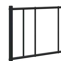 Berkfield Home Metal Bed Frame with Headboard Black 140x190 cm - thumbnail 9