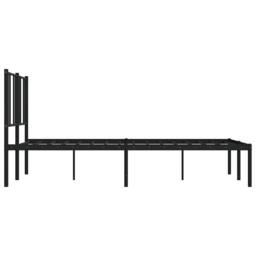 Berkfield Home Metal Bed Frame with Headboard Black 140x190 cm - thumbnail 7