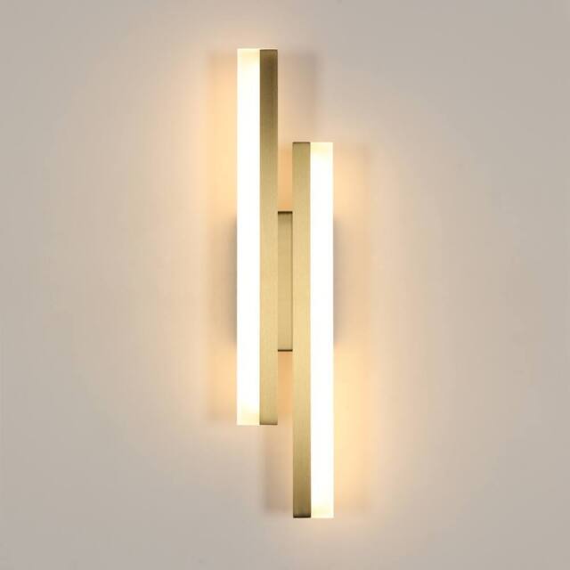 COMELY Indoor Wall Lights, 16W Wall Lights Modern for Living Room, 40cm in Gold - image 1