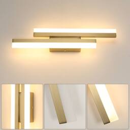 COMELY Indoor Wall Lights, 16W Wall Lights Modern for Living Room, 40cm in Gold - thumbnail 4