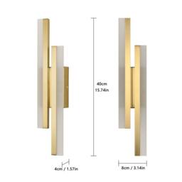 COMELY Indoor Wall Lights, 16W Wall Lights Modern for Living Room, 40cm in Gold - thumbnail 3