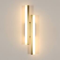 COMELY Indoor Wall Lights, 16W Wall Lights Modern for Living Room, 40cm in Gold - thumbnail 1