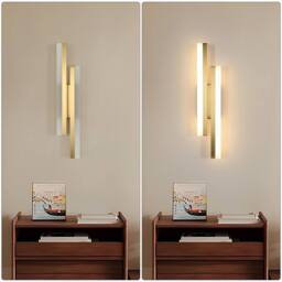 COMELY Indoor Wall Lights, 16W Wall Lights Modern for Living Room, 40cm in Gold - thumbnail 5