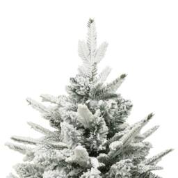 Berkfield Home Artificial Christmas Tree with Flocked Snow Green 210 cm PVC&PE - thumbnail 3