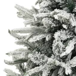 Berkfield Home Artificial Christmas Tree with Flocked Snow Green 210 cm PVC&PE - thumbnail 4