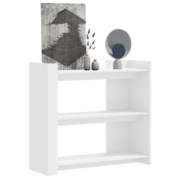 Berkfield Home Console Table White 100x35x90 cm Engineered Wood - Size: 100 x 35 x 90 cm - thumbnail 1