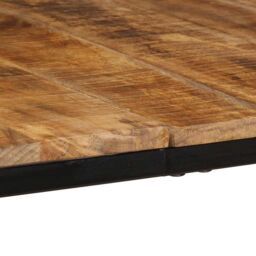 Berkfield Home Dining Table 200x100x75 cm Solid Wood Rough Mango in Brown - Size: 200 x 100 x 75 cm - thumbnail 6