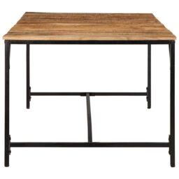 Berkfield Home Dining Table 200x100x75 cm Solid Wood Rough Mango in Brown - Size: 200 x 100 x 75 cm - thumbnail 3