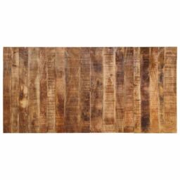 Berkfield Home Dining Table 200x100x75 cm Solid Wood Rough Mango in Brown - Size: 200 x 100 x 75 cm - thumbnail 4
