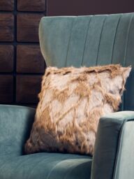 Orsina Green Velvet Chair with Gold Finish Legs, Vertical Channel Tufted Comfort Seat, Winged-Back Velvet Armchair - thumbnail 2
