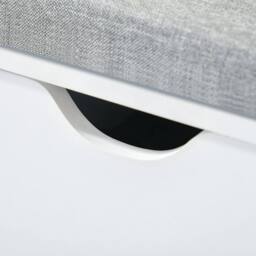 Wyld Haus White Shoe Bench Cushioned Seat 1 Drawer & 7 Adjustable Compartments - thumbnail 9