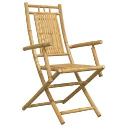 Berkfield Home 3 Piece Bistro Set Bamboo in Brown - thumbnail 7