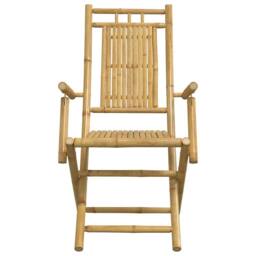 Berkfield Home 3 Piece Bistro Set Bamboo in Brown - thumbnail 8