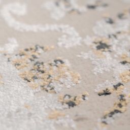 Kukoon Grey Gold Metallic Traditional Medallion Low Pile Area Rug in Metallics - Size: 70 cm x 240 cm - thumbnail 4