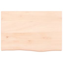 Berkfield Home Table Top 60x40x(2-4) cm Untreated Solid Wood Oak in Brown - thumbnail 3