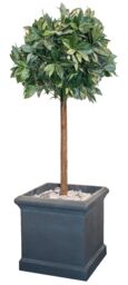 Primrose H47cm Blenheim Lead Effect Cube Planter - By Terra Pot in Grey - thumbnail 3
