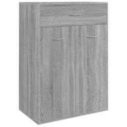 Berkfield Home Shoe Cabinet Grey Sonoma 60x35x84 cm Engineered Wood - Size: 60 x 35 x 84 cm - thumbnail 3