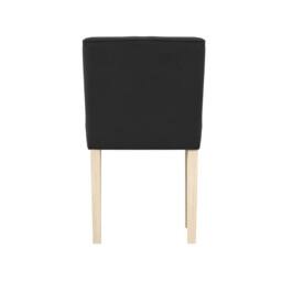 Lemon Pavilion Furniture Shay Winged Indoor Dining Chair without Arms - Linen Blend/Rubber Wood in Grey - thumbnail 4