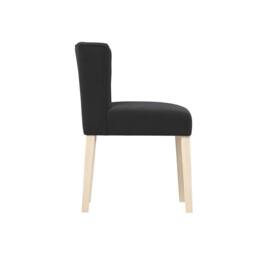Lemon Pavilion Furniture Shay Winged Indoor Dining Chair without Arms - Linen Blend/Rubber Wood in Grey - thumbnail 3