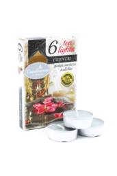 KDMD Set of 6 Oriental Scented Tealights for Cozy Ambiance in White - thumbnail 1