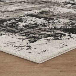 Desire Rugs Mayfair Living Room Area Rug Metallic Sheen Modern Canvas Design in Black - Size: 160 cm x 230 cm - thumbnail 5