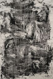 Desire Rugs Mayfair Living Room Area Rug Metallic Sheen Modern Canvas Design in Black - Size: 160 cm x 230 cm - thumbnail 2