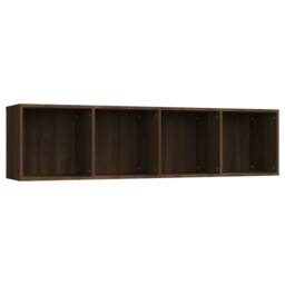 Berkfield Home Book Cabinet/TV Cabinet Brown Oak 143x30x36cm Engineered Wood - Size: 143 x 30 x 36 cm - thumbnail 1