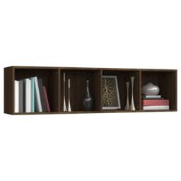 Berkfield Home Book Cabinet/TV Cabinet Brown Oak 143x30x36cm Engineered Wood - Size: 143 x 30 x 36 cm - thumbnail 5