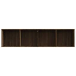 Berkfield Home Book Cabinet/TV Cabinet Brown Oak 143x30x36cm Engineered Wood - Size: 143 x 30 x 36 cm - thumbnail 6
