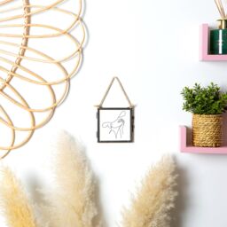 "Nicola Spring Hanging Metal Photo Frame - 4"" x 4"" - Black - Picture Frame Wall Mounted Frame with Rope" - thumbnail 6