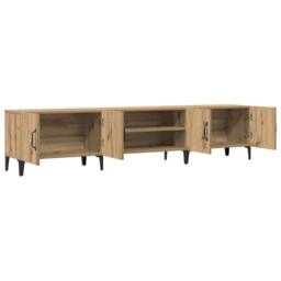 Berkfield Home TV Cabinet Artisian Oak 180x31.5x40 cm Engineered Wood in Brown - thumbnail 5