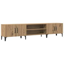 Berkfield Home TV Cabinet Artisian Oak 180x31.5x40 cm Engineered Wood in Brown - thumbnail 3