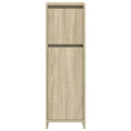 Berkfield Home 4 Piece Bathroom Furniture Set Sonoma Oak Engineered Wood in Light Tan - thumbnail 7
