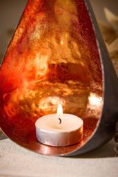 Dibor Set of 2 Copper Christmas Decoration Tealight Candle Holder - thumbnail 2