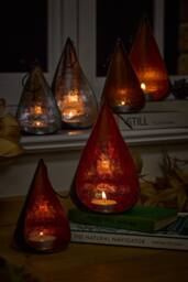 Dibor Set of 2 Copper Christmas Decoration Tealight Candle Holder - thumbnail 4