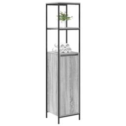Berkfield Home Durable Bathroom Cabinet with Shelves Grey Sonoma 36x35x165 cm - Size: 36 x 35 x 165 cm - thumbnail 4