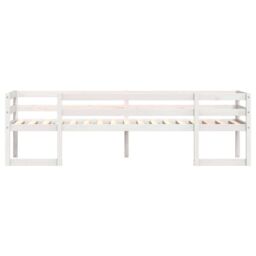 Berkfield Home Kids' Bed Frame without Mattress White 75x190 cm Small Single Solid Wood Pine - thumbnail 5
