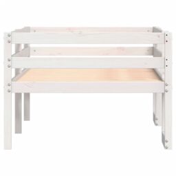 Berkfield Home Kids' Bed Frame without Mattress White 75x190 cm Small Single Solid Wood Pine - thumbnail 6