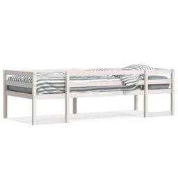 Berkfield Home Kids' Bed Frame without Mattress White 75x190 cm Small Single Solid Wood Pine - thumbnail 2
