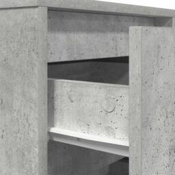 Berkfield Home Durable Bedside Cabinet with LED Lights¬†Concrete Grey 38x34x50 cm - Size: 38 x 34 x 50 cm - thumbnail 9
