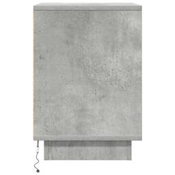 Berkfield Home Durable Bedside Cabinet with LED Lights¬†Concrete Grey 38x34x50 cm - Size: 38 x 34 x 50 cm - thumbnail 7
