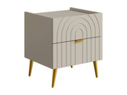 Vente-unique Set Of 2 Bedside Tables With 2 Drawers - Beige - NORSIM - thumbnail 6