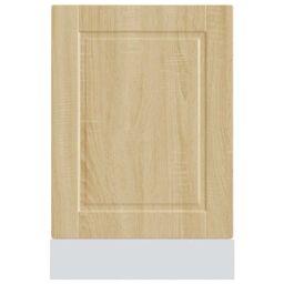 Berkfield Home Dishwasher Panel Porto Sonoma Oak 45x1, 5x67 cm Engineered Wood in Brown - thumbnail 4
