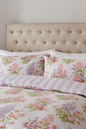 Fable 'Delphinium' Duvet Cover Set in Lilac - Size: Single - thumbnail 2