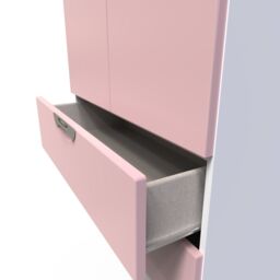 Ready Assembled 2 U Holborn 2 Door 2 Drawer Wardrobe (Ready Assembled) in Dusty Pink - thumbnail 6