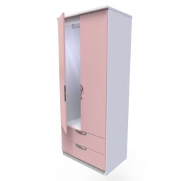 Ready Assembled 2 U Holborn 2 Door 2 Drawer Wardrobe (Ready Assembled) in Dusty Pink - thumbnail 5